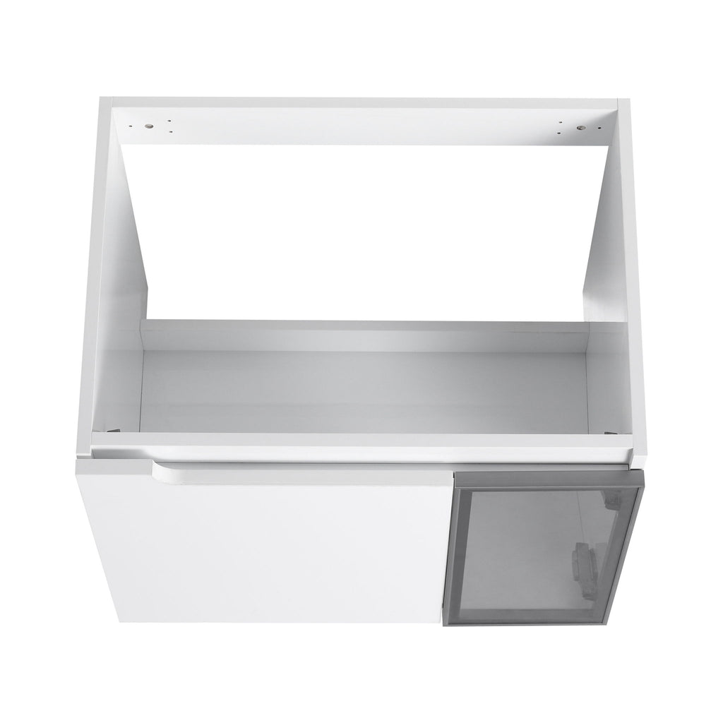Wall Mounted Bathroom Vanity With Sink, 2 Soft Close Doors, Cabinet & Half Door