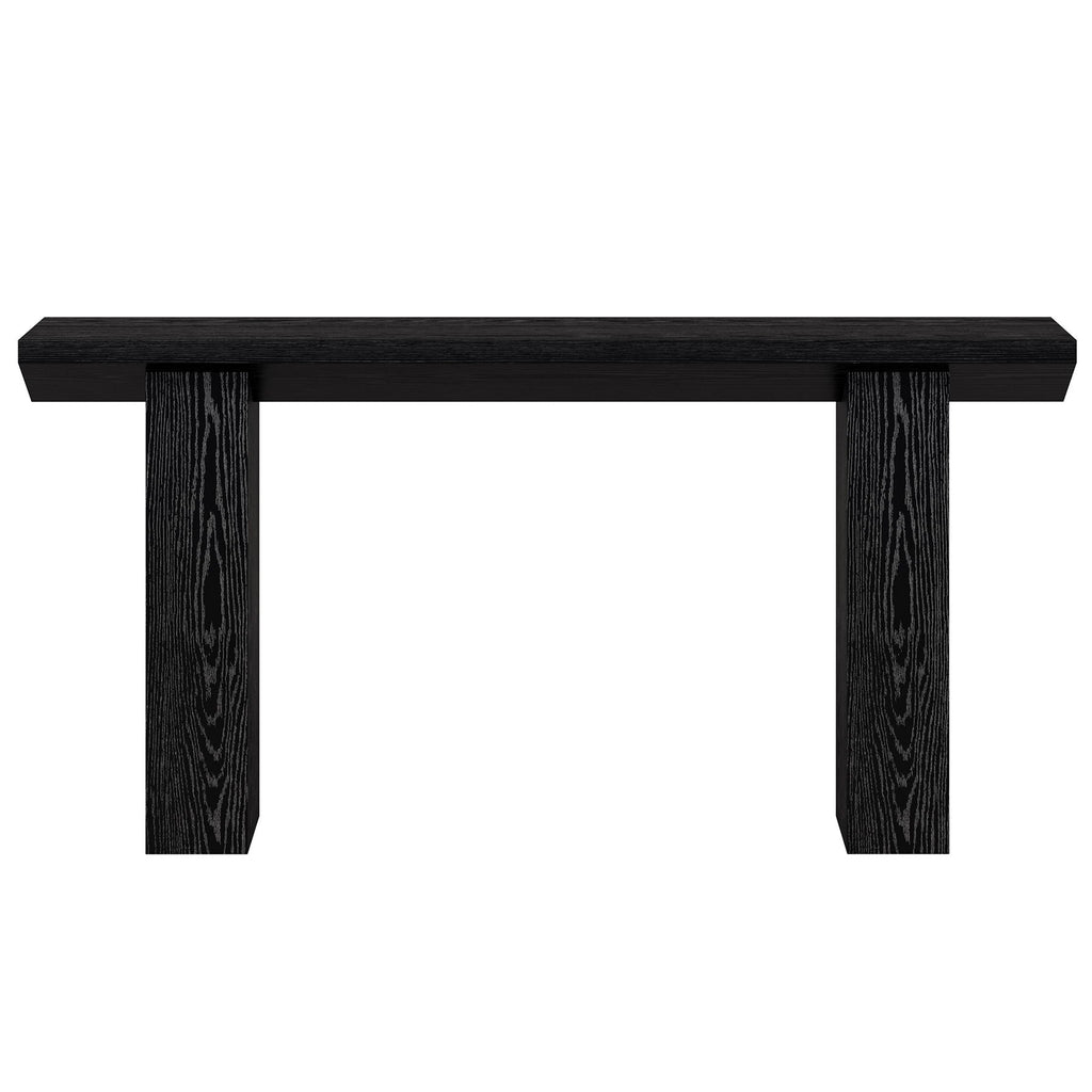 Extra Long Narrow Console Table For Entryway & Hallway - Black / White Print