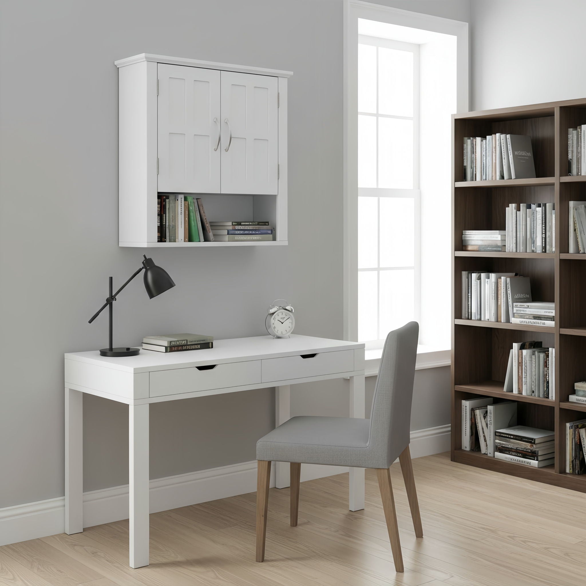 Multi Functional Wall Mounted Cabinet With Adjustable Shelves For Bathroom