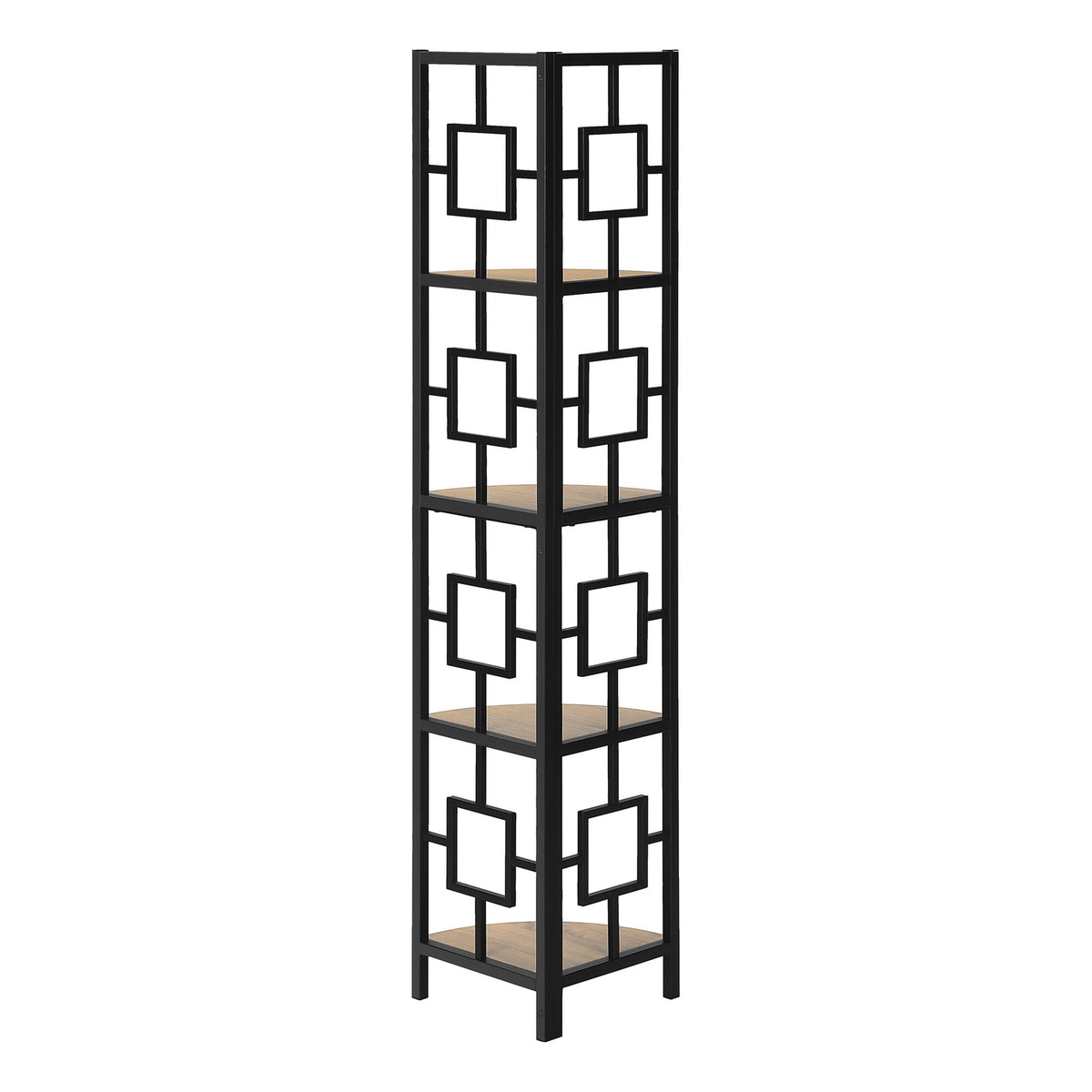 4 Tier Bookshelf, Bookcase, Etagere, Corner, For Office, Contemporary & Modern
