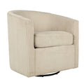 Swivel Accent Chair With U Backrest, Plush Cushion Living Room Furniture