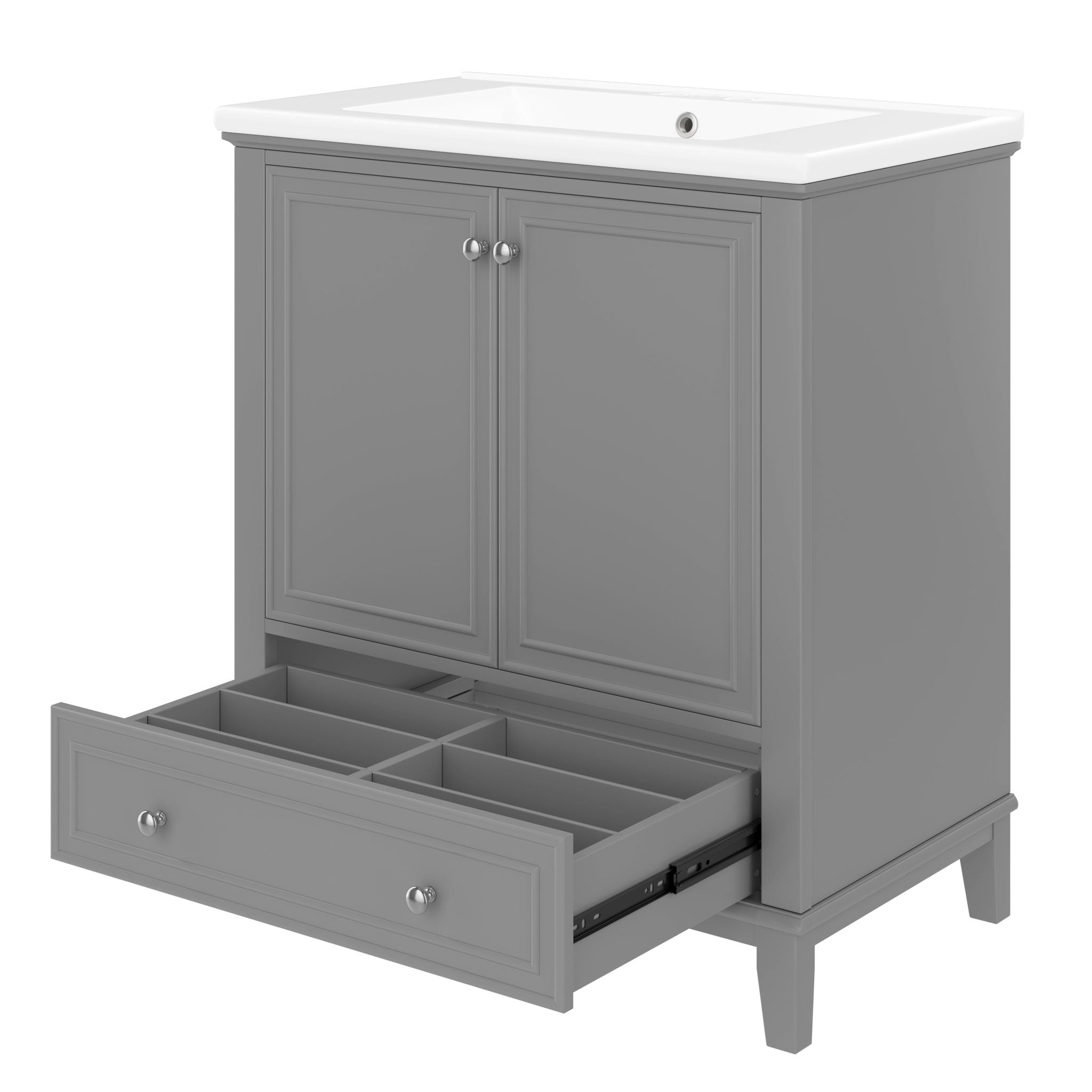 Modern Bathroom Vanity With Sink Combo, Doors And Drawer