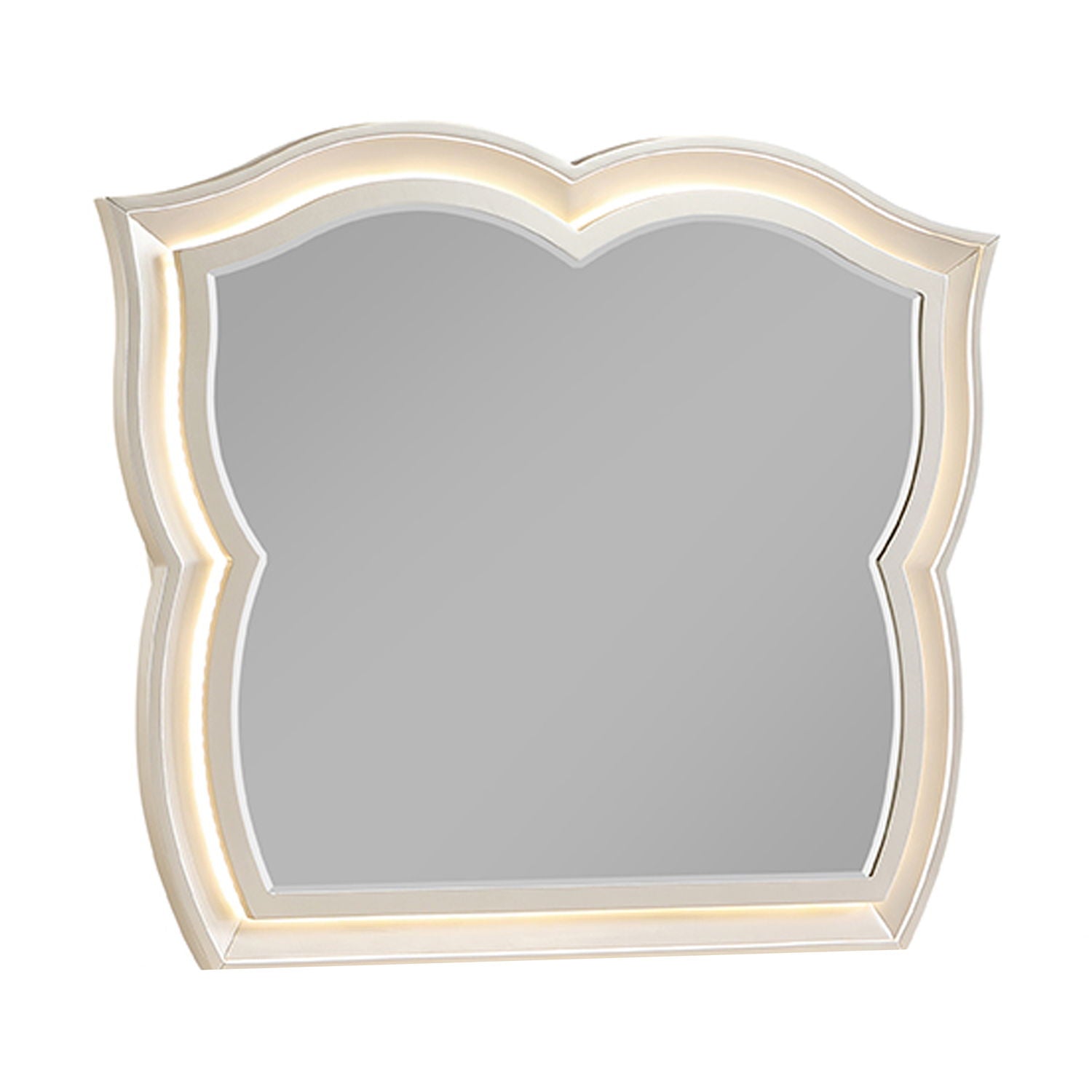 Flora - Framed Mirror With LED Lighting (Dresser Not Included) - Champagne