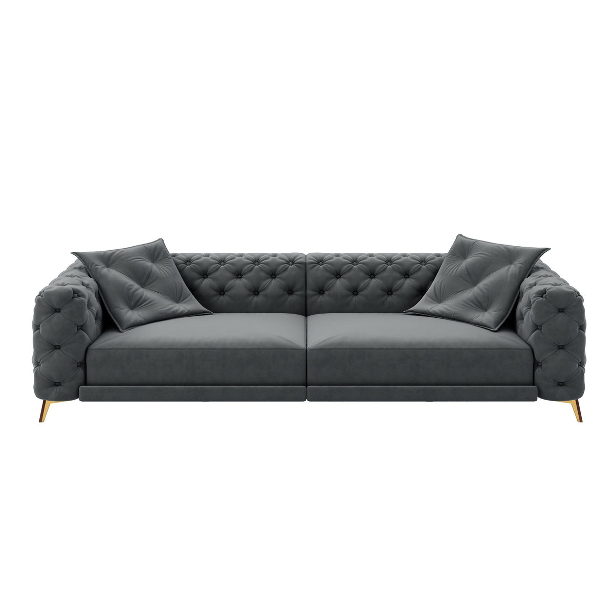 3 In 1 Convertible Sleeper, Deep Seat Pull Out Sofa Bed, Button Tufted