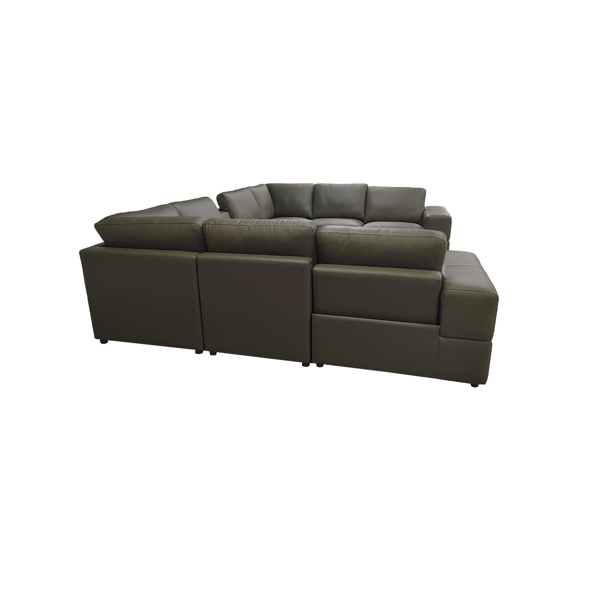Upholstered Large Arms Sectional With Recliner Seats
