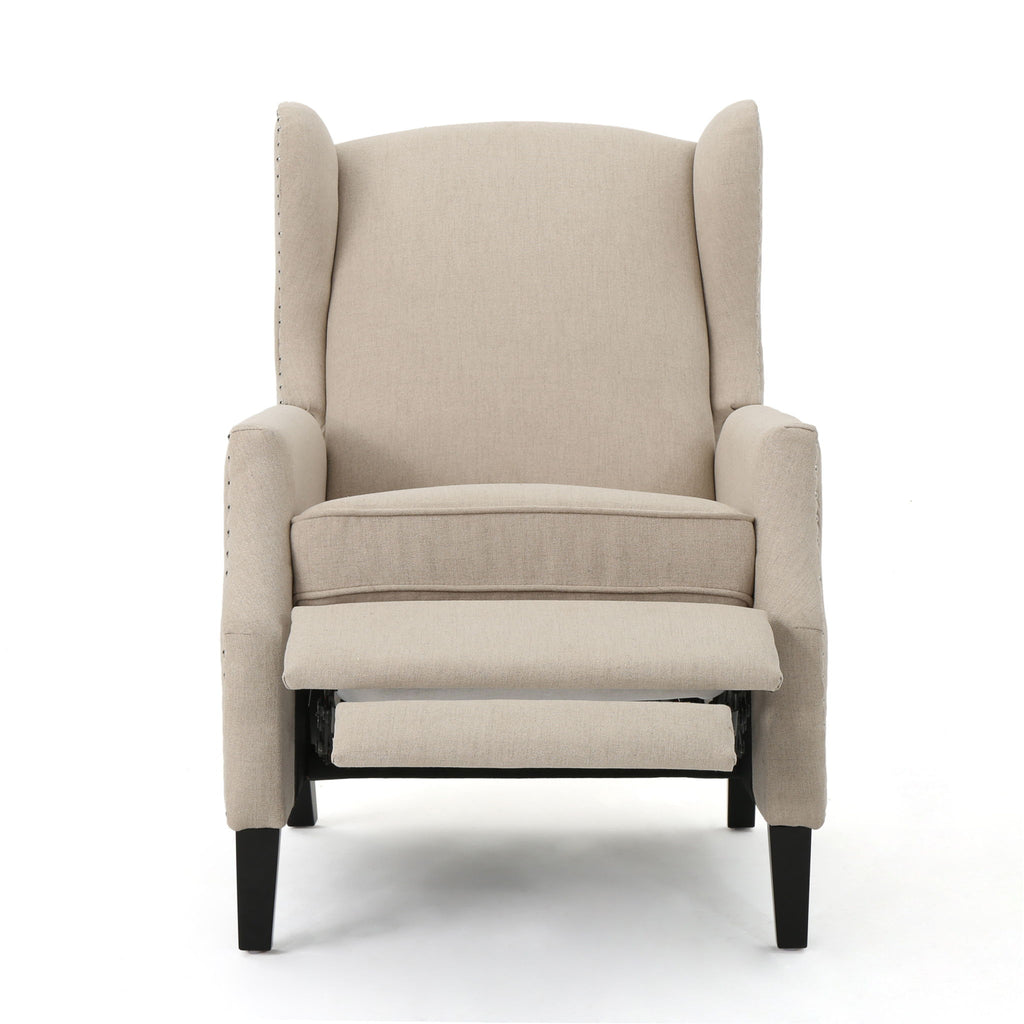 Westeros Wing Back Fabric Upholstered Recliner