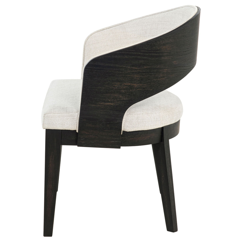 Bangor - Upholstered Dining Arm Chair (Set of 2) - Black / Cream