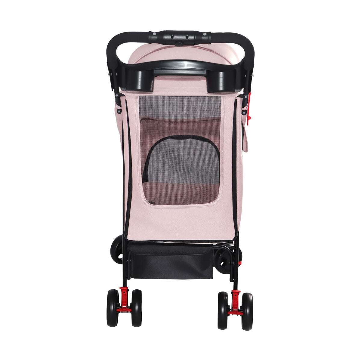 Foldable Pet Stroller For Small Dogs And Cats With Multi Functional Tray