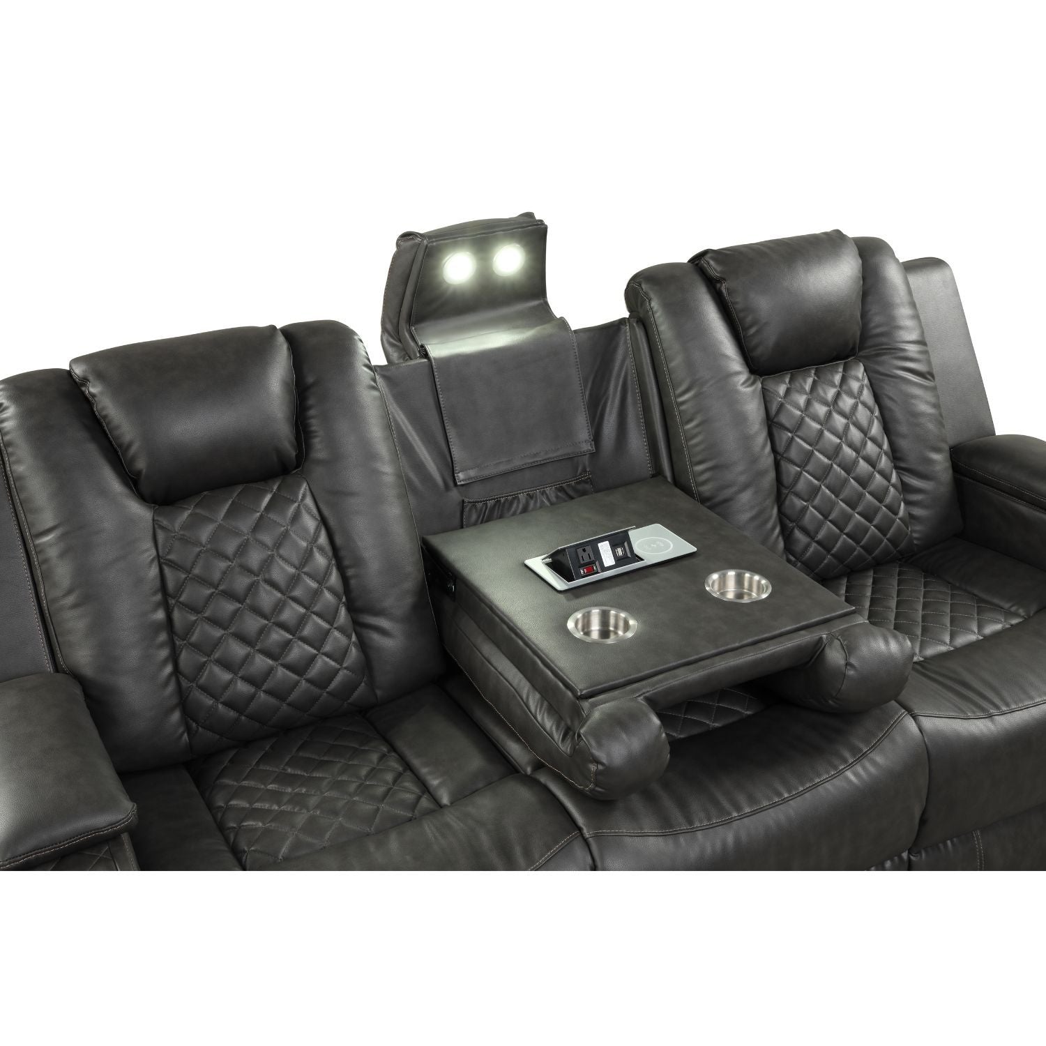 Benz - LED & Power Recliner With Adjustable Headrests And Ambient LED Lighting