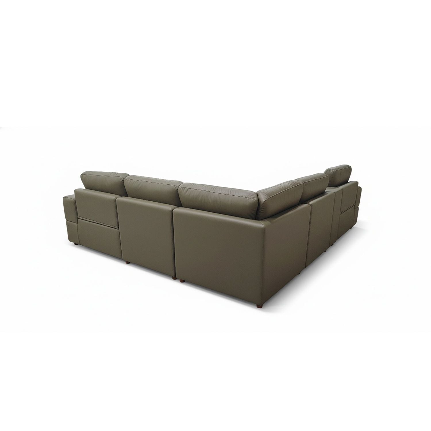 Upholstered Large Arms Sectional With Recliner Seats