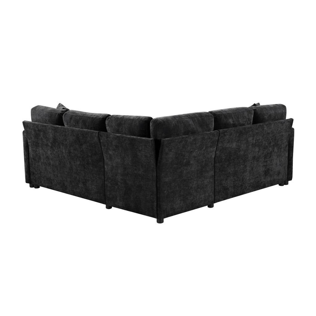 Modern L Shaped Sectional Sofa Bed With Hidden Storage Upholstery