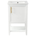 Modern Bathroom Vanity With Sink, Soft-Closing Door And Open Shelf
