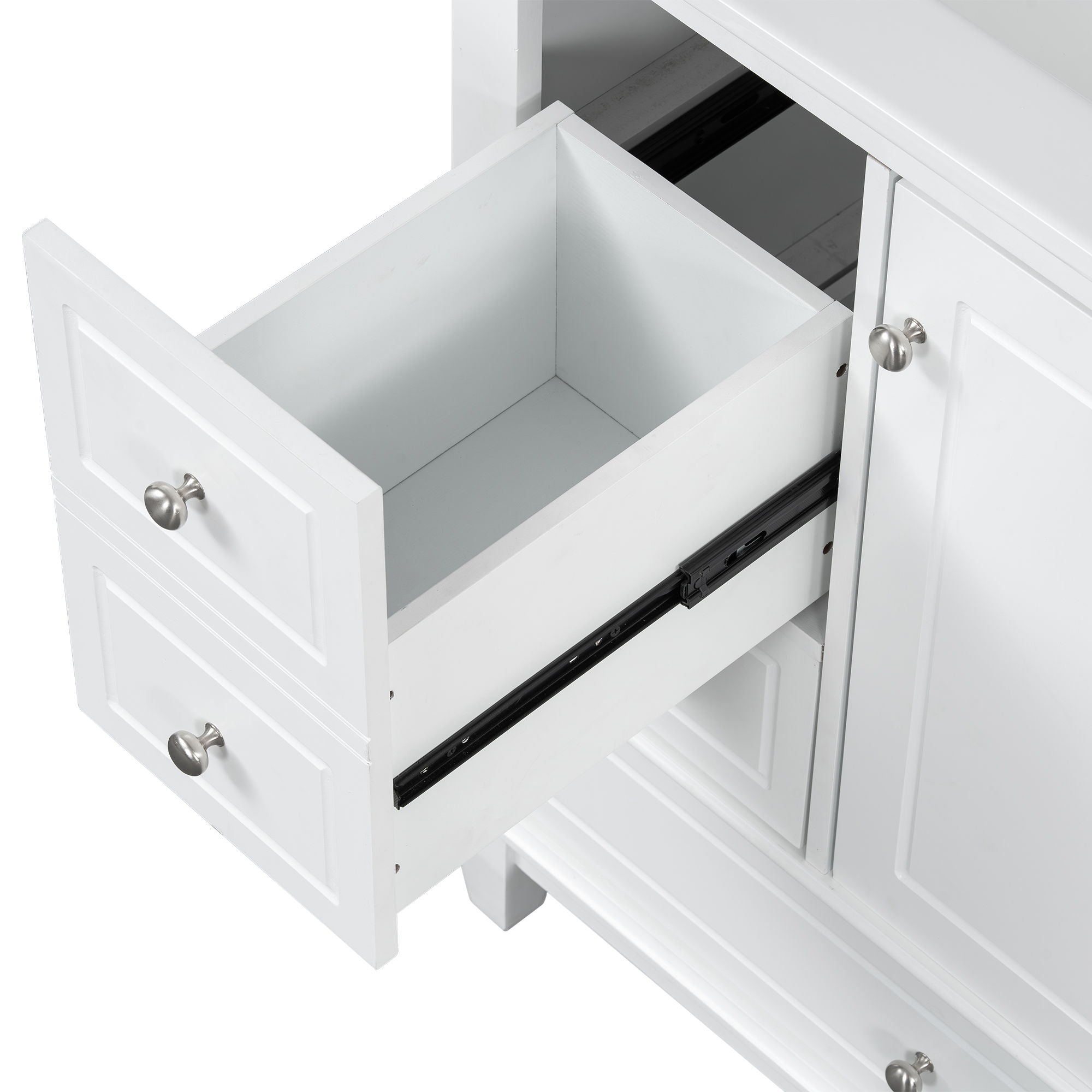 Freestanding Bathroom Vanity With Sink, Soft Close Door, 3 Drawers