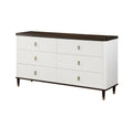 Carena - Dresser With Jewerly Tray - White / Walnut