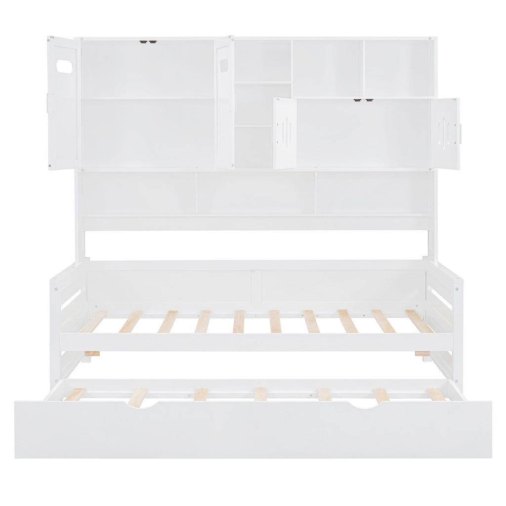 Daybed & All-In-One Cabinet And Shelf