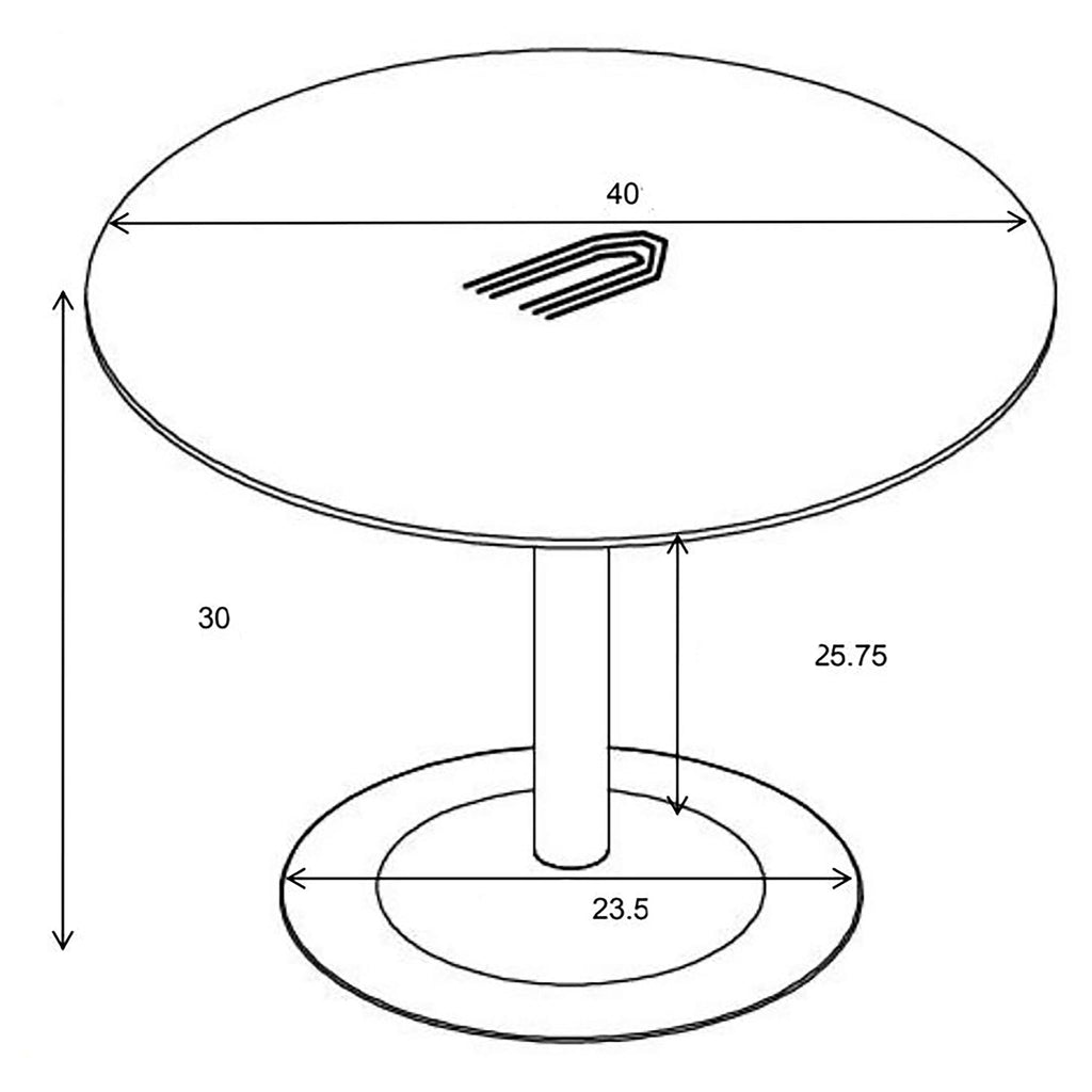 Round Dining Table With Pedestal Base - Warm Walnut