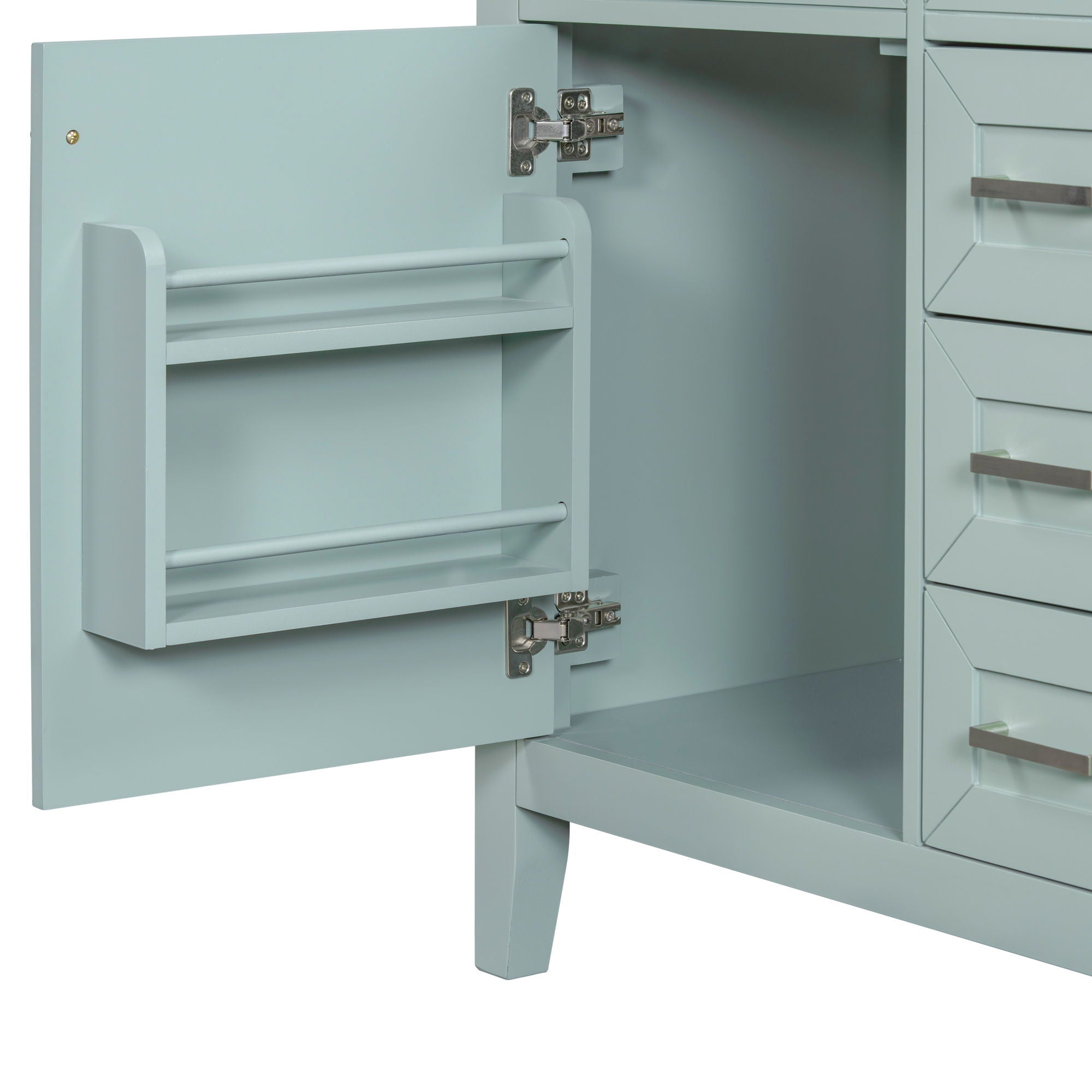 Modern Bathroom Vanity With Sink Combo, 3 Drawers, Undermount Drop-In Sink