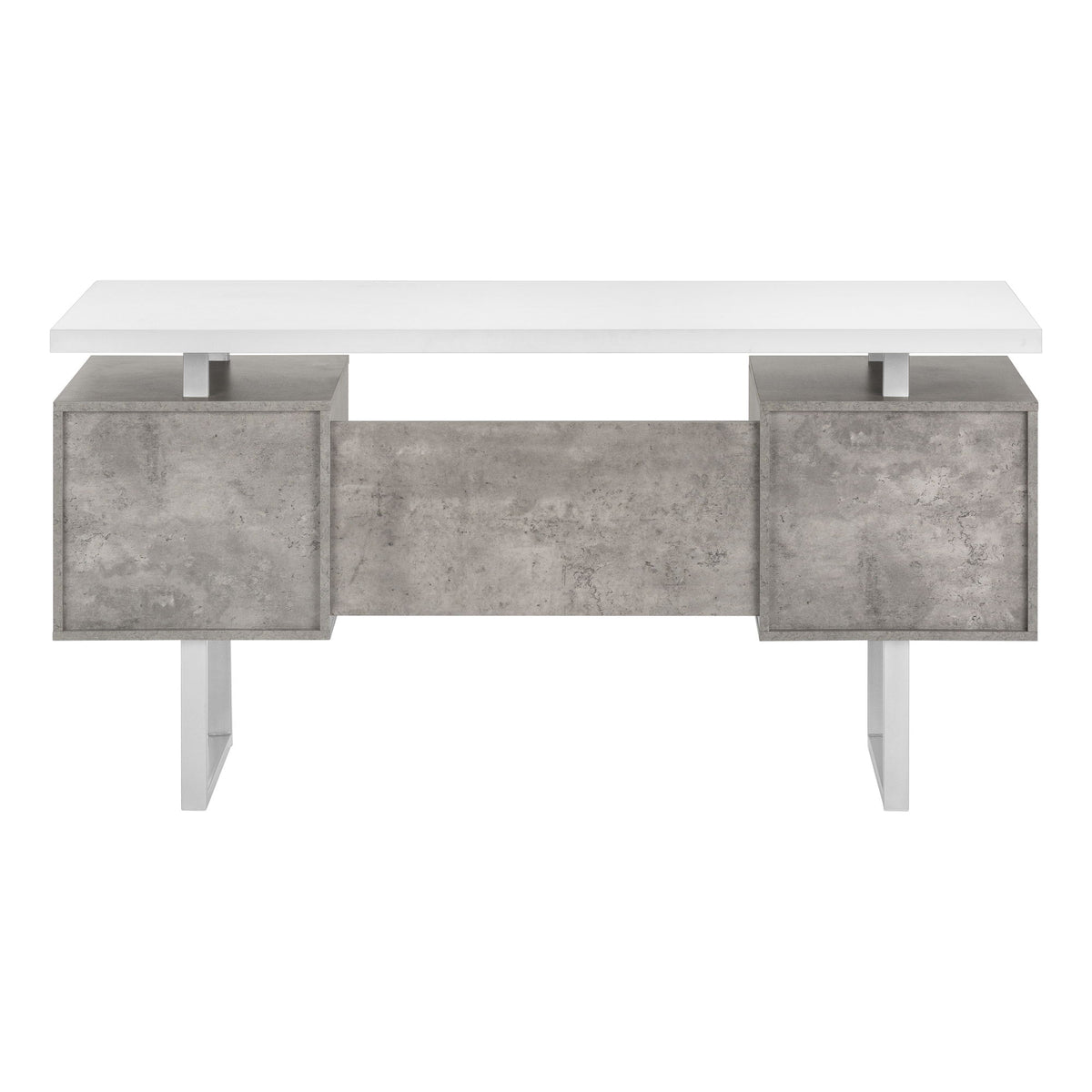 Computer Desk For Home Office, Laptop, Left, Right Set - Up, Storage Drawers, Modern - White