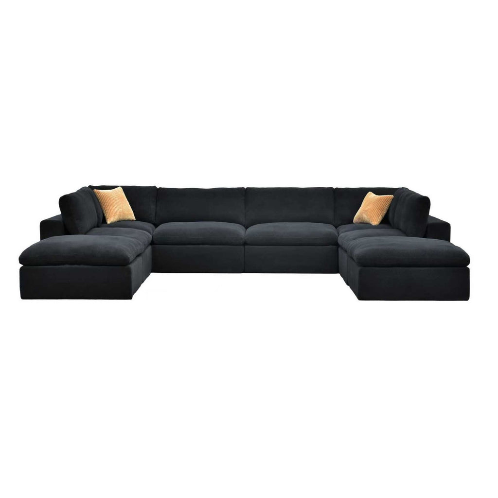Custom Configuration Modular Sectional With Toss Pillows