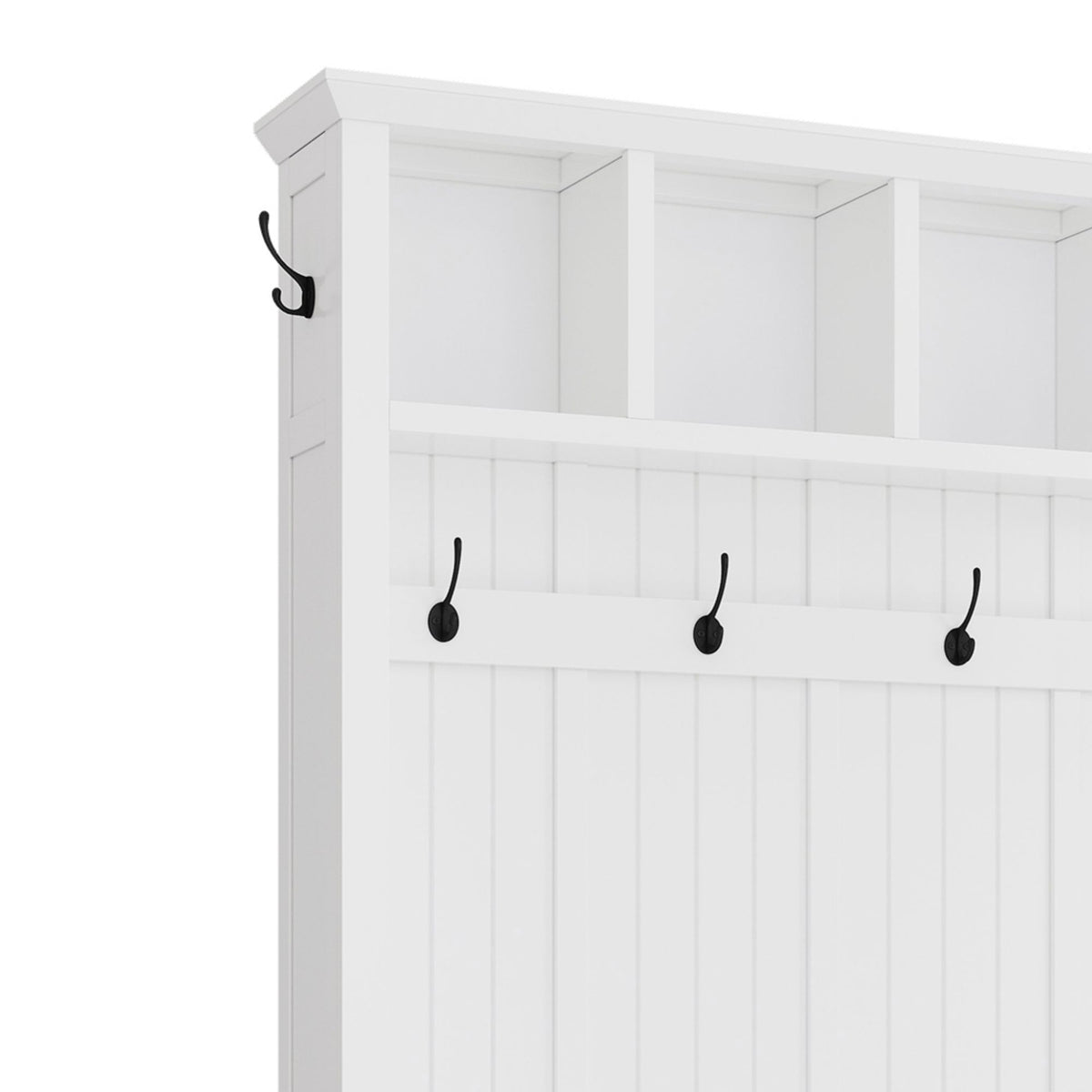 Hall Tree With 4 Drawers, Coat Rack With 6 Hooks