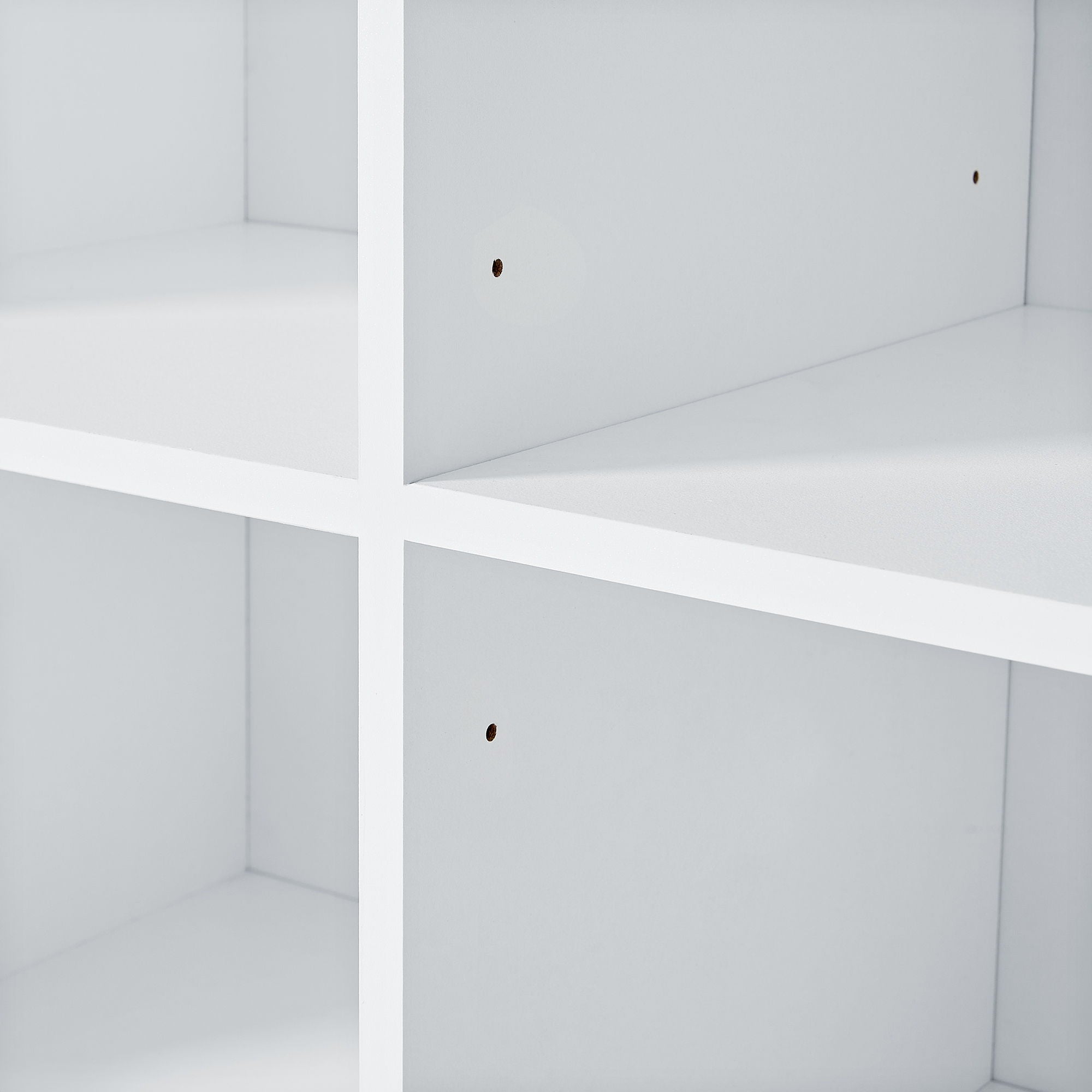 Freestanding Bathroom Storage Cabinet With Doors And Drawers, Adjustable Shelf, Open Shelves - White