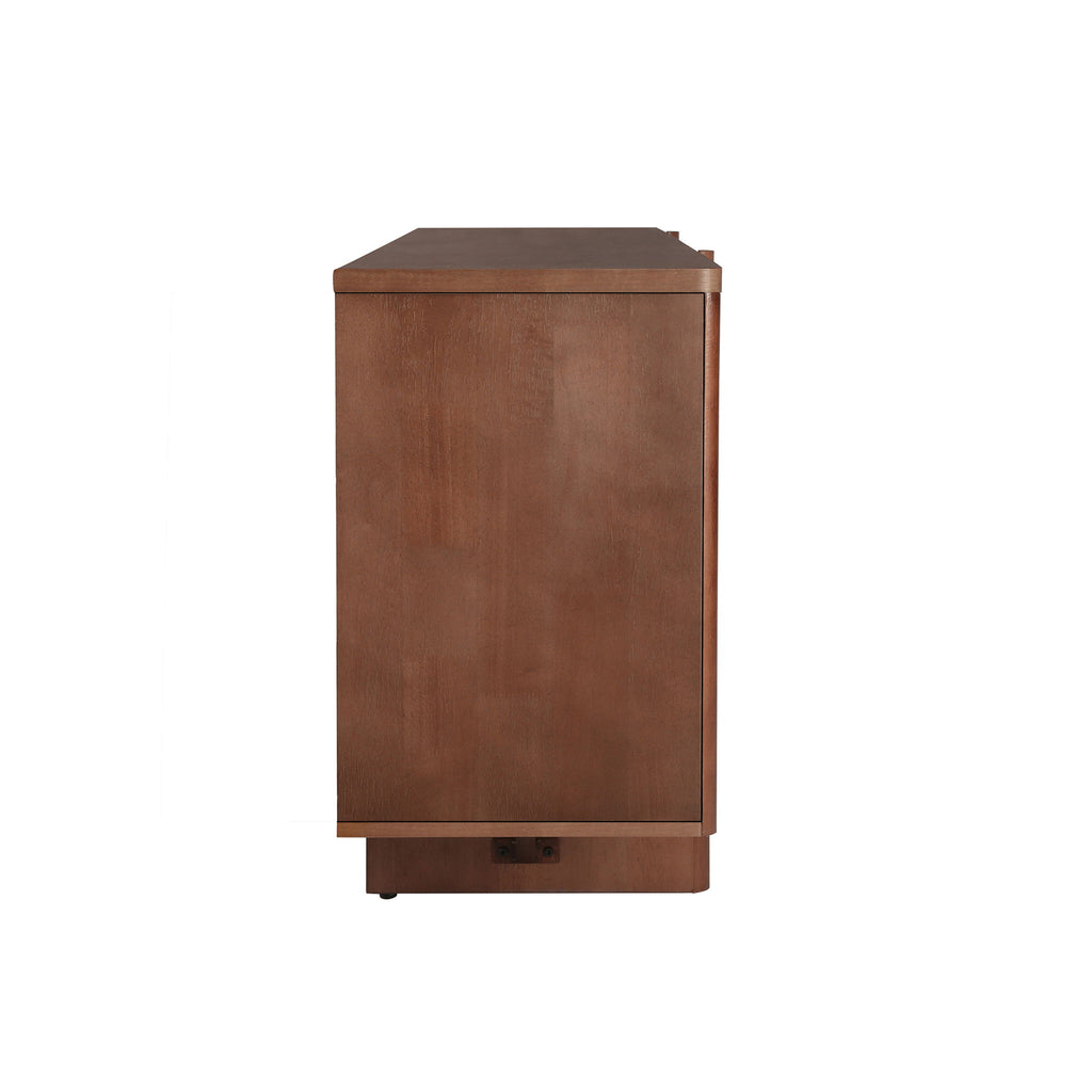 Govanny - Storage Sideboard With Adjustable Shelves & Rubberwood Legs - Espresso