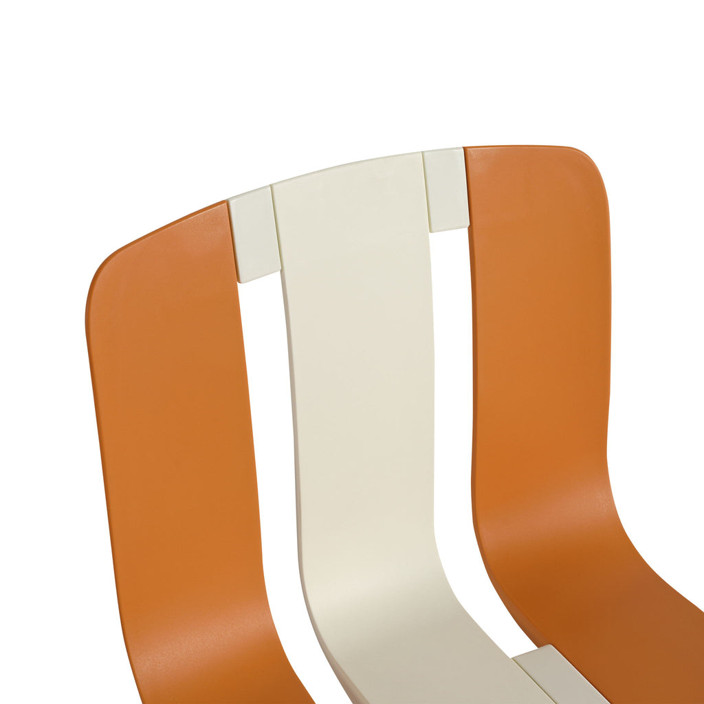 Modern Striped Blocking Single Chairs, Waterproof And Fade Resistant (Set of 4)