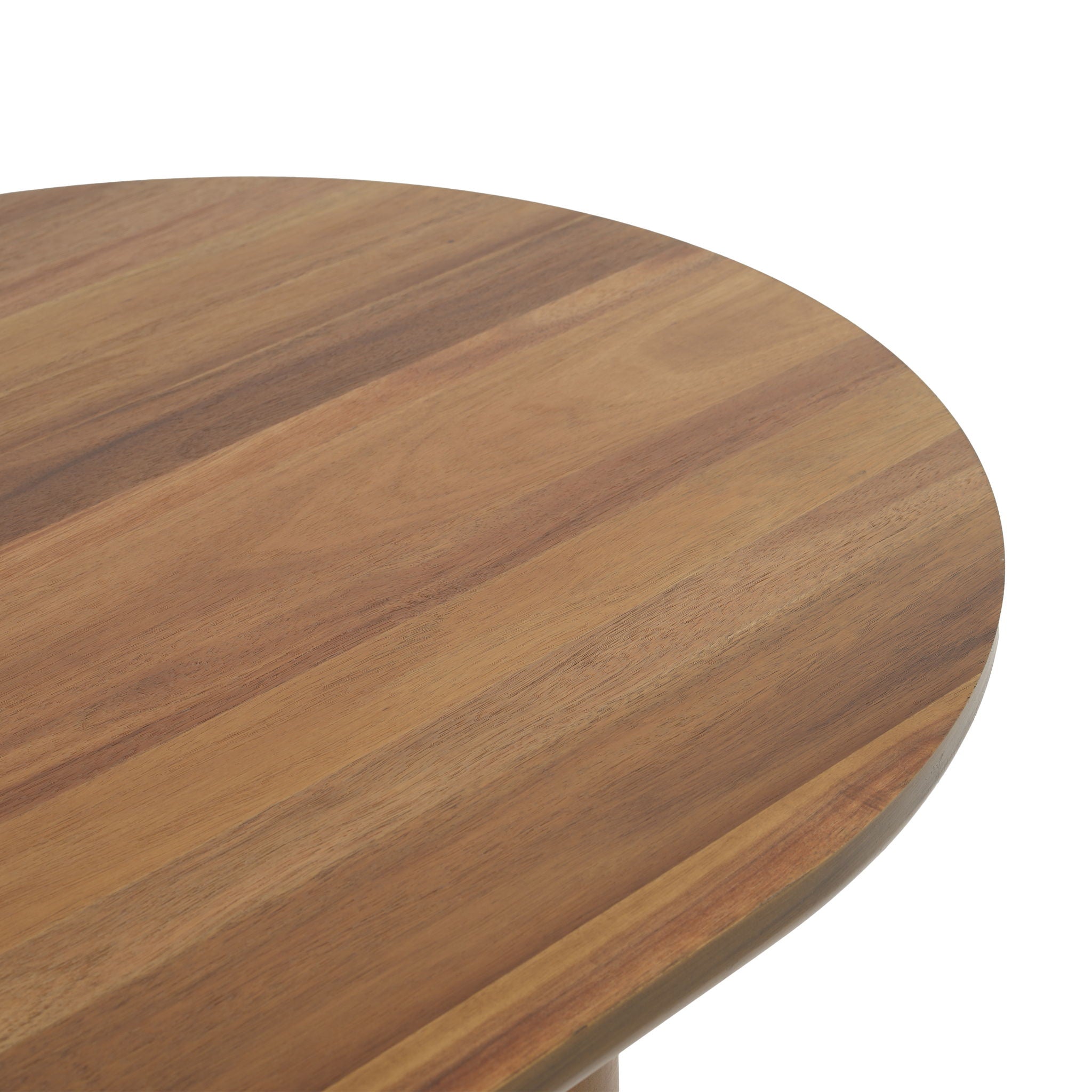 Oval Dining Table With Cylindrical Legs - Brown