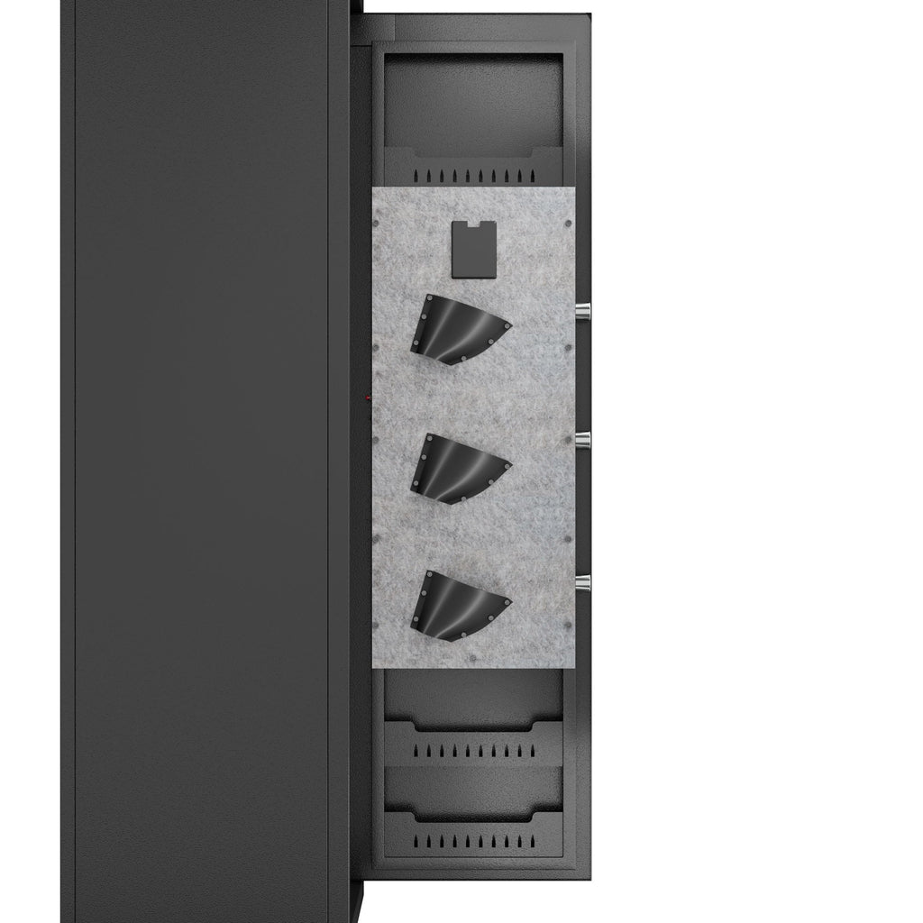 Rifle Safe, Biometric & Keypad Lock, Adjustable Gun Racks With Built In Alarm System