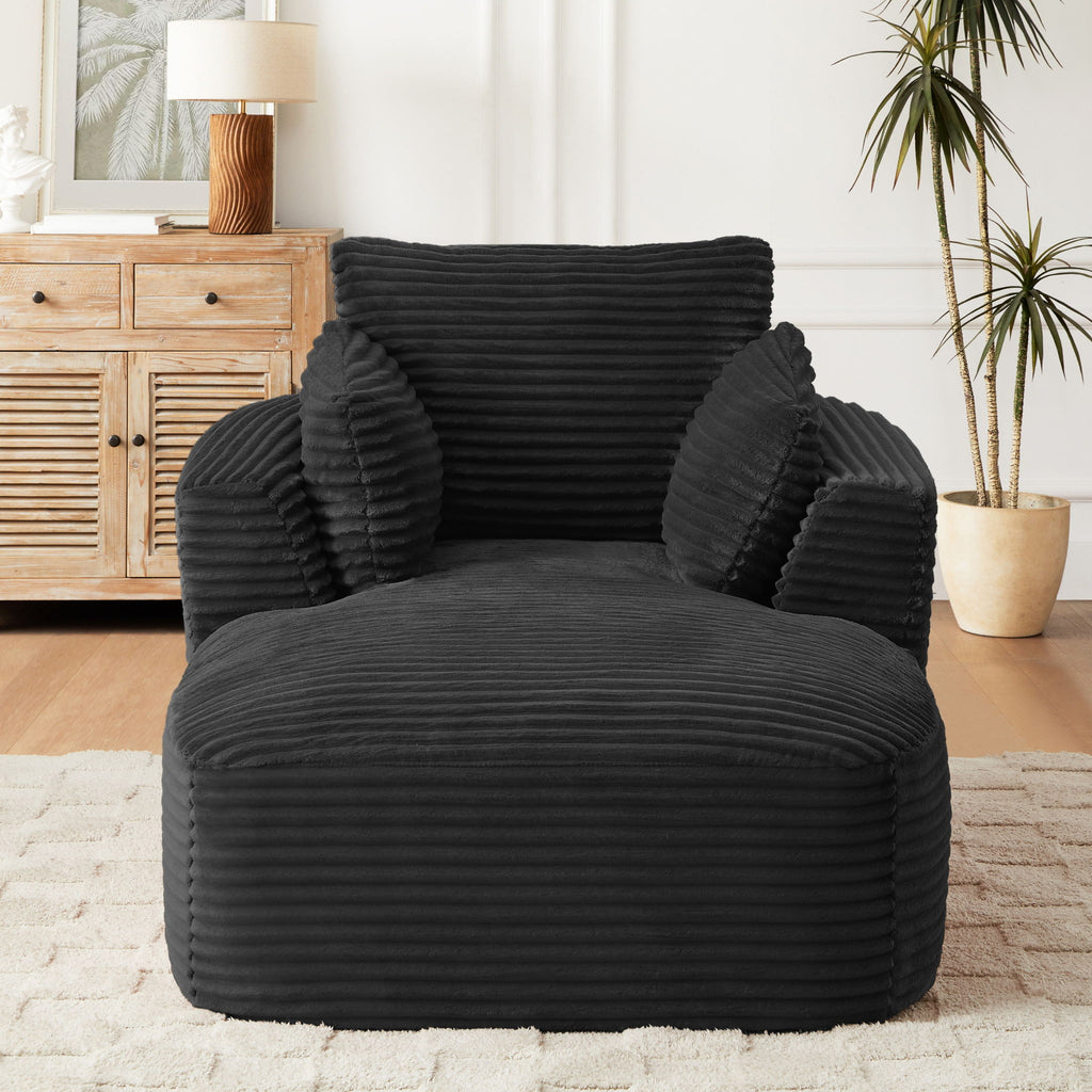 Oversized Chaise Lounge Chair Indoor - Black