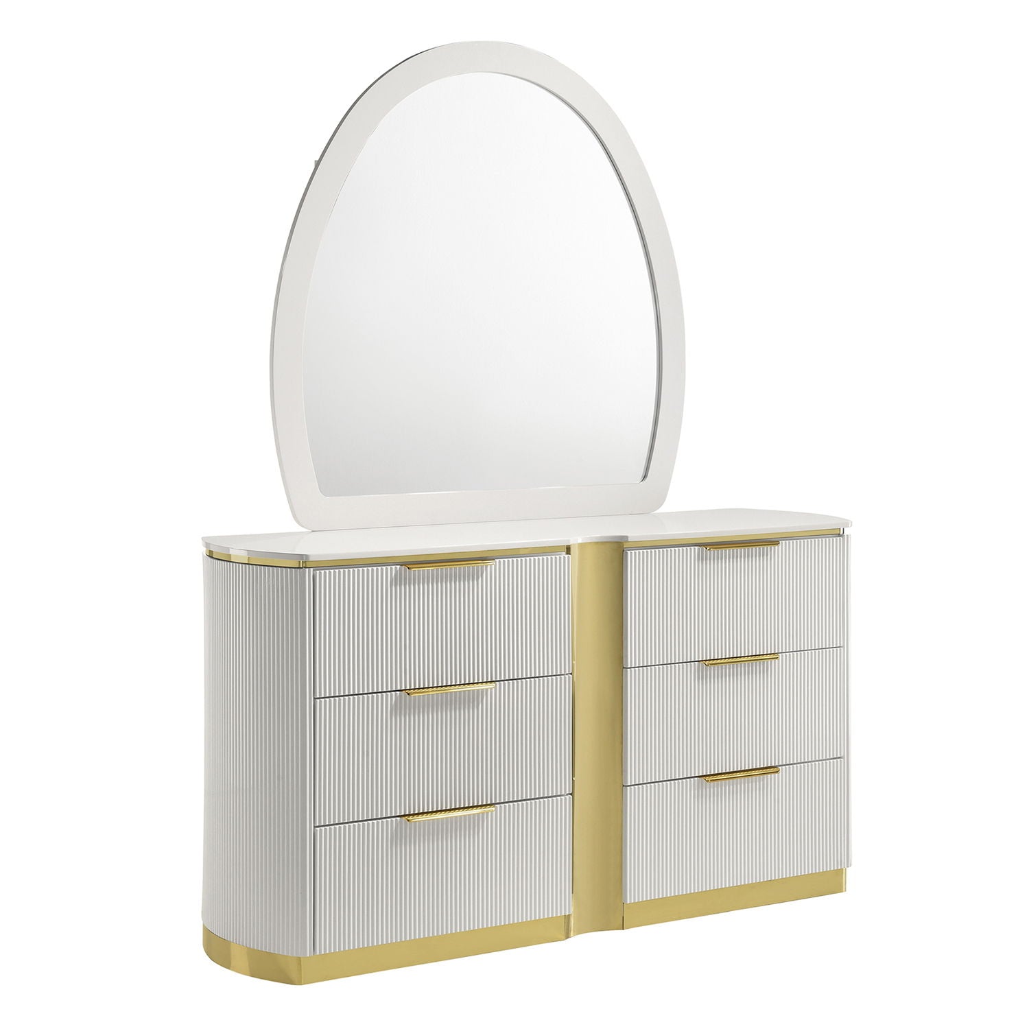 Giovanni - 6 Drawer Dresser (Only Dresser Included, Mirror Not Included) - White