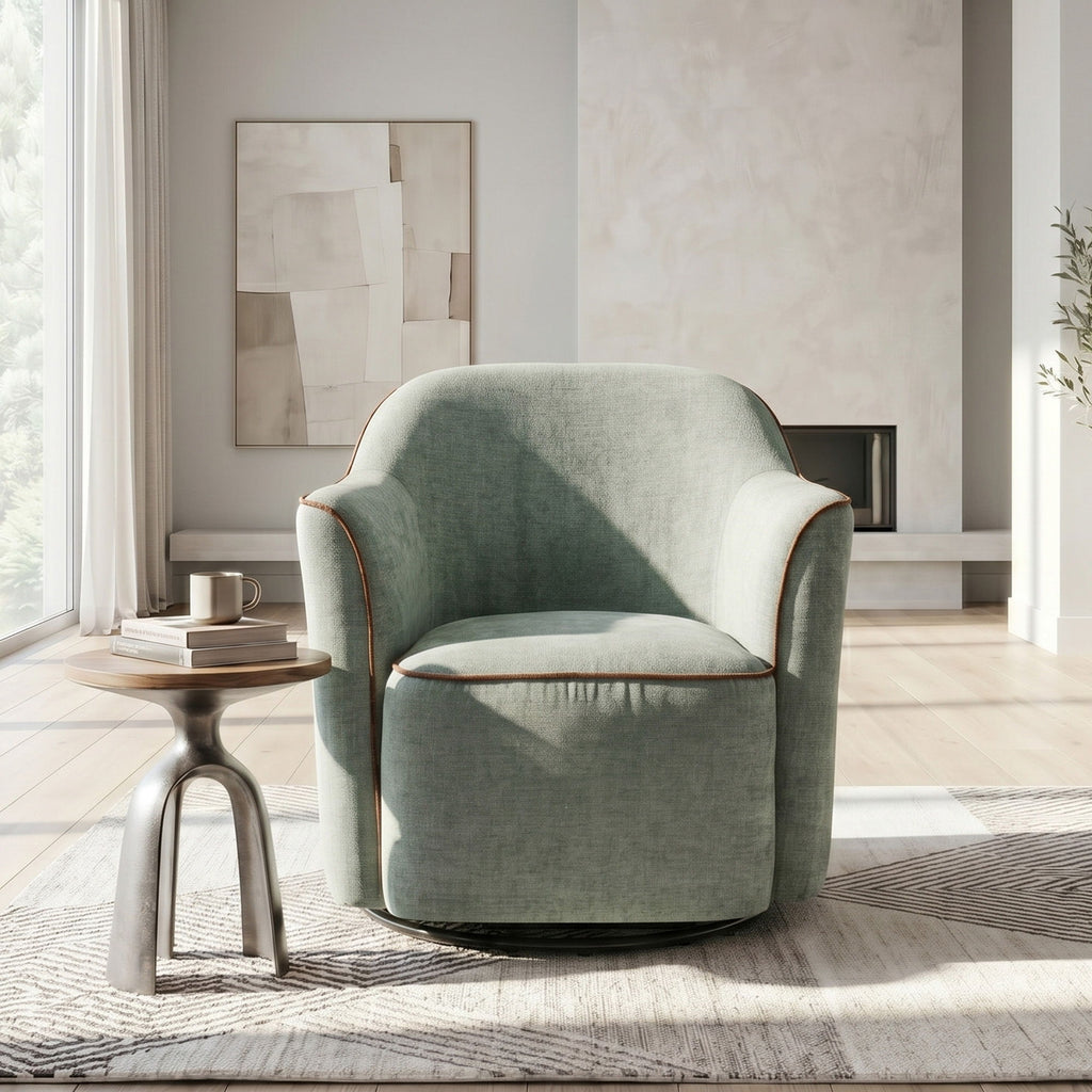360° Swivel Accent Chair With Flared Arms