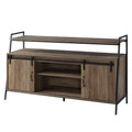 Rashawn - TV Stand - Rustic Oak & Black