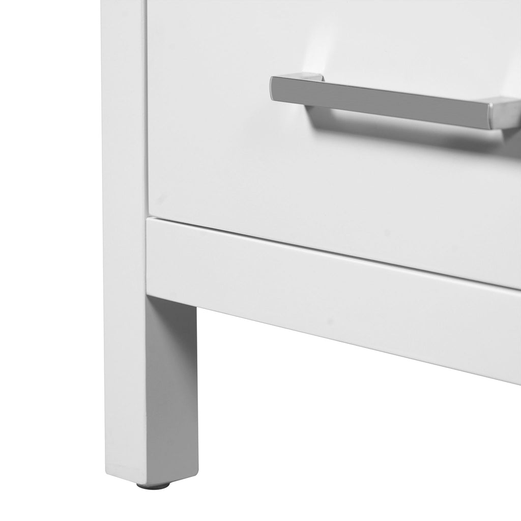 Bathroom Vanity With Ceramic Sink, Soft Close Drawers, Door Organizer, Divider Drawer, Adjustable Foot Pads