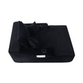 Convertible Chaise Lounge Chair With Wide Armrest & Throw Pillows - Black