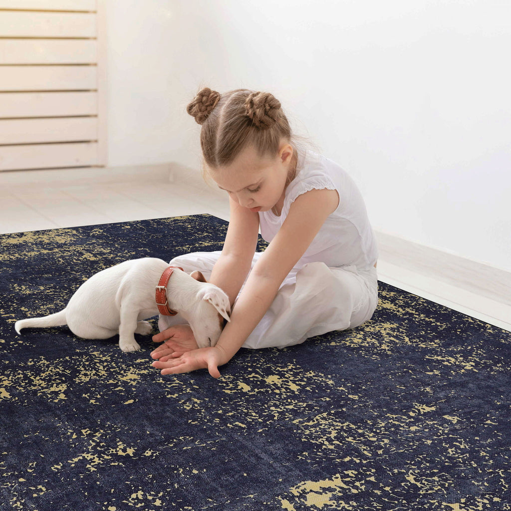 Maval - Abstract Washable Area Rug