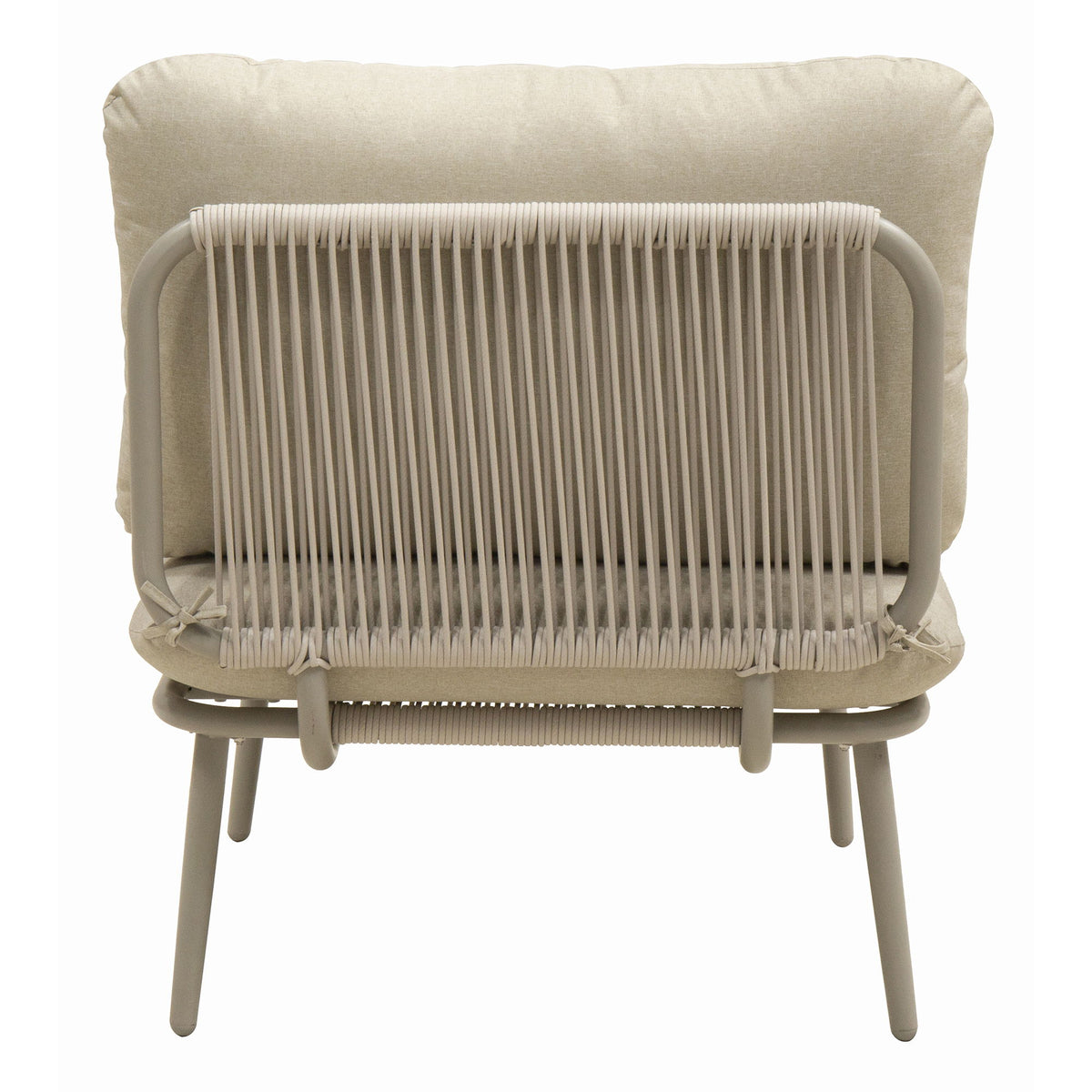 Modular Patio Armless Sofa Chair With Thick Cushion - Off White