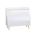 Kids Bookcase, Children Book Organizer Toy Storage Cabinet - White