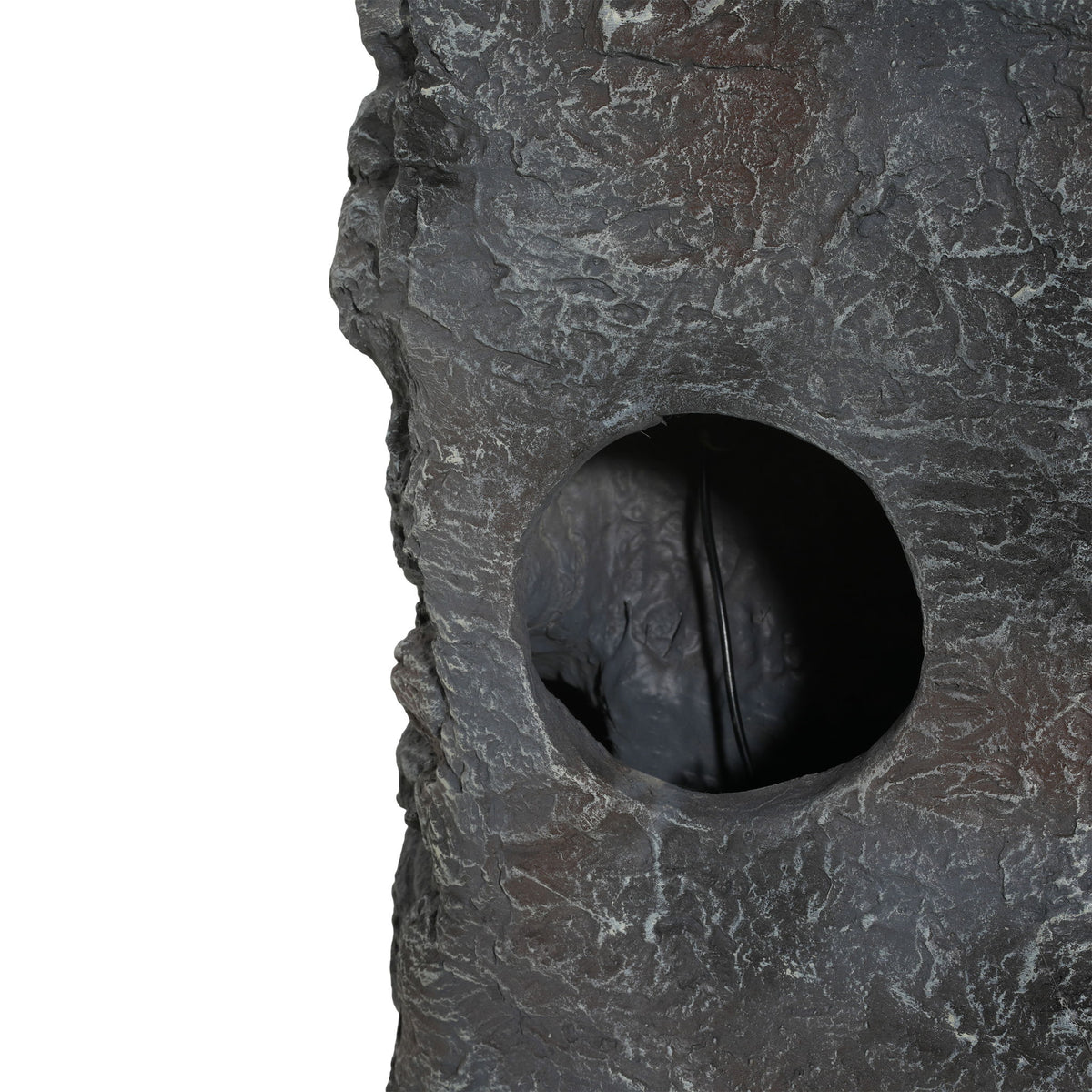 Concrete Rock Waterfall Fountain With LED Lights, Outdoor Garden Decor