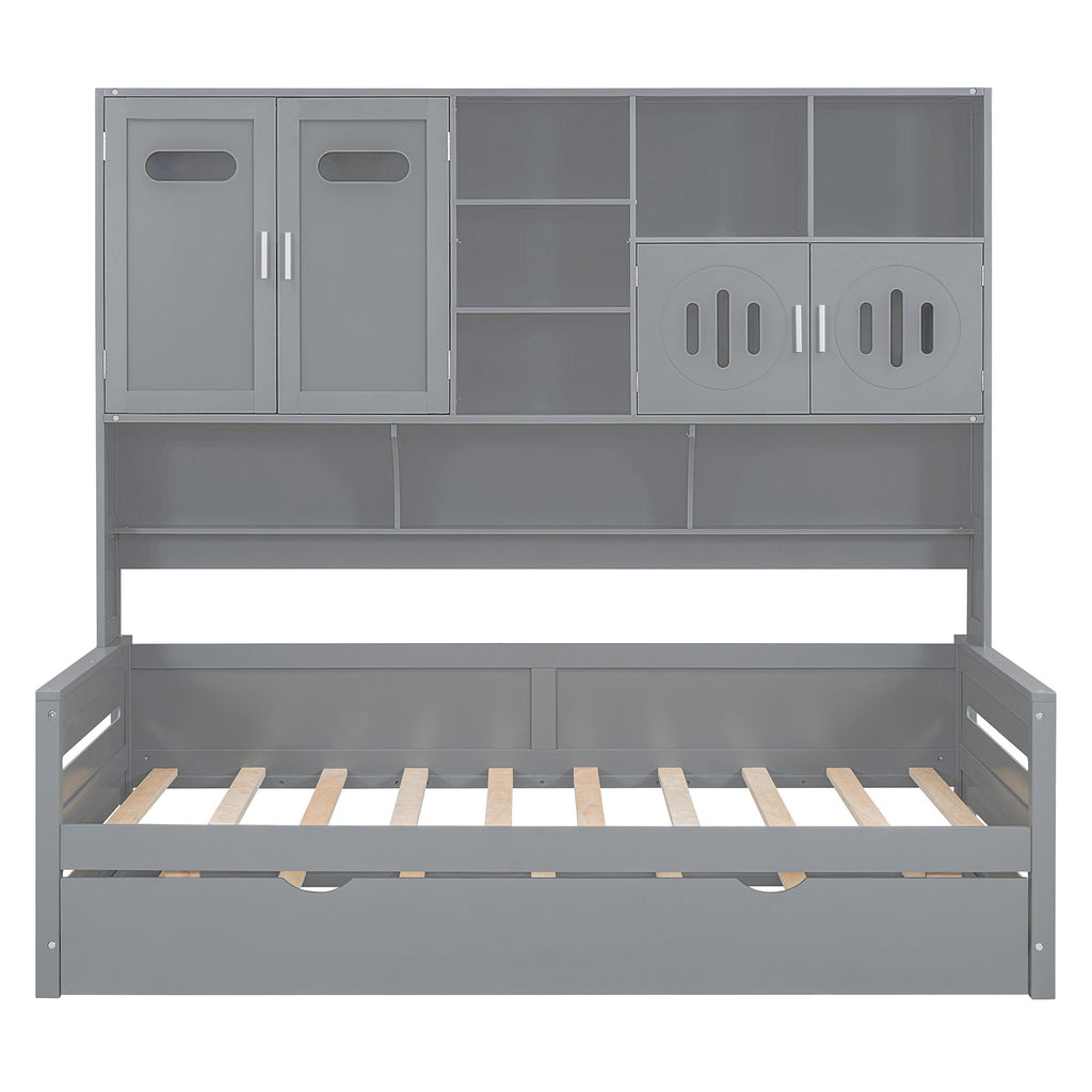 Daybed & All-In-One Cabinet And Shelf