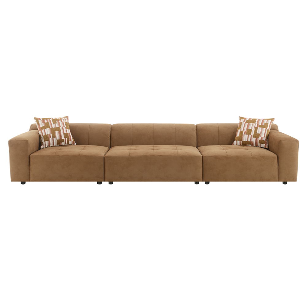 Zoey - Modular - RF Arm Chair With Pillow - Chocolate Suede