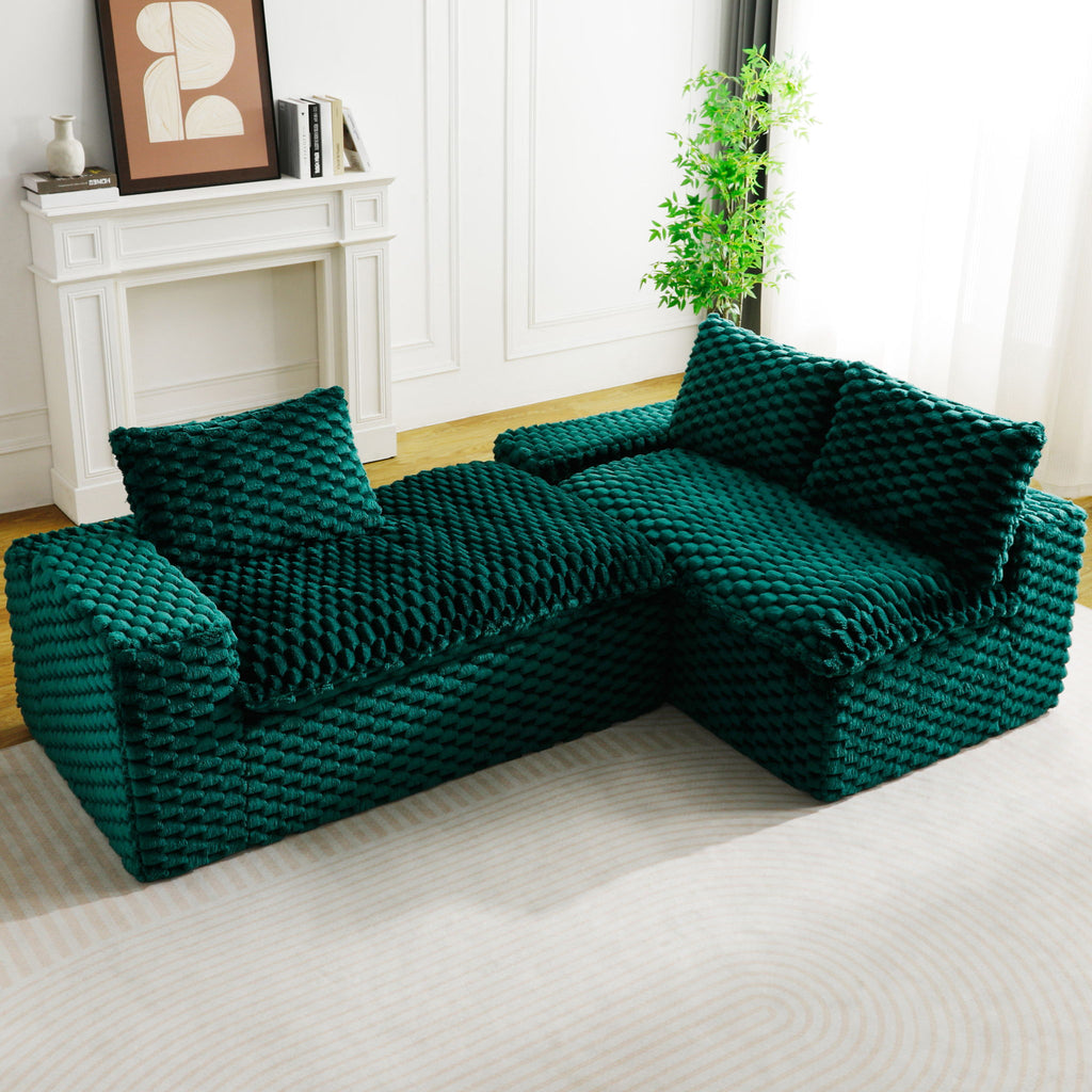 Modular Sofa, Convertible Twin Seat With Chaise Lounge