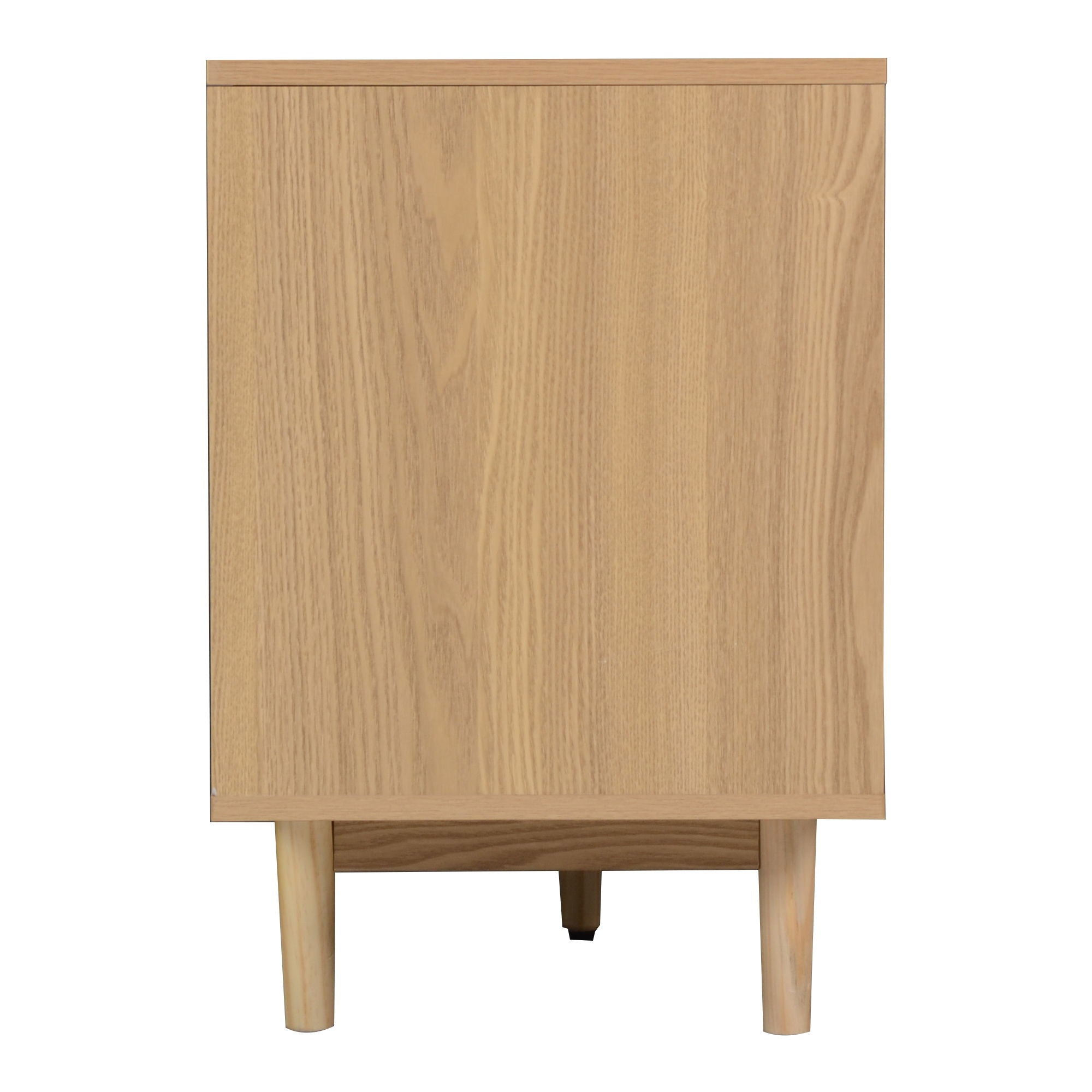 TV Stand With Doors - Natural