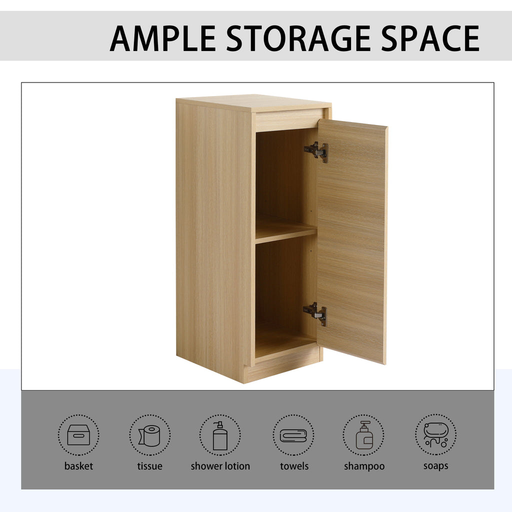 Freestanding Bathroom Vanity With Sink, 2 Small Storage Cabinets, Soft Close Doors