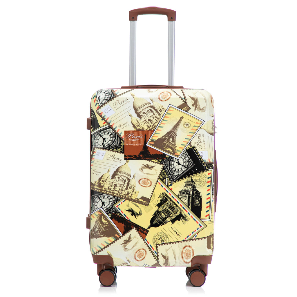 3 Piece Spinner Luggage Set 20" / 24" / 28" With Combination Lock And Silent Wheels - Black / Vintage