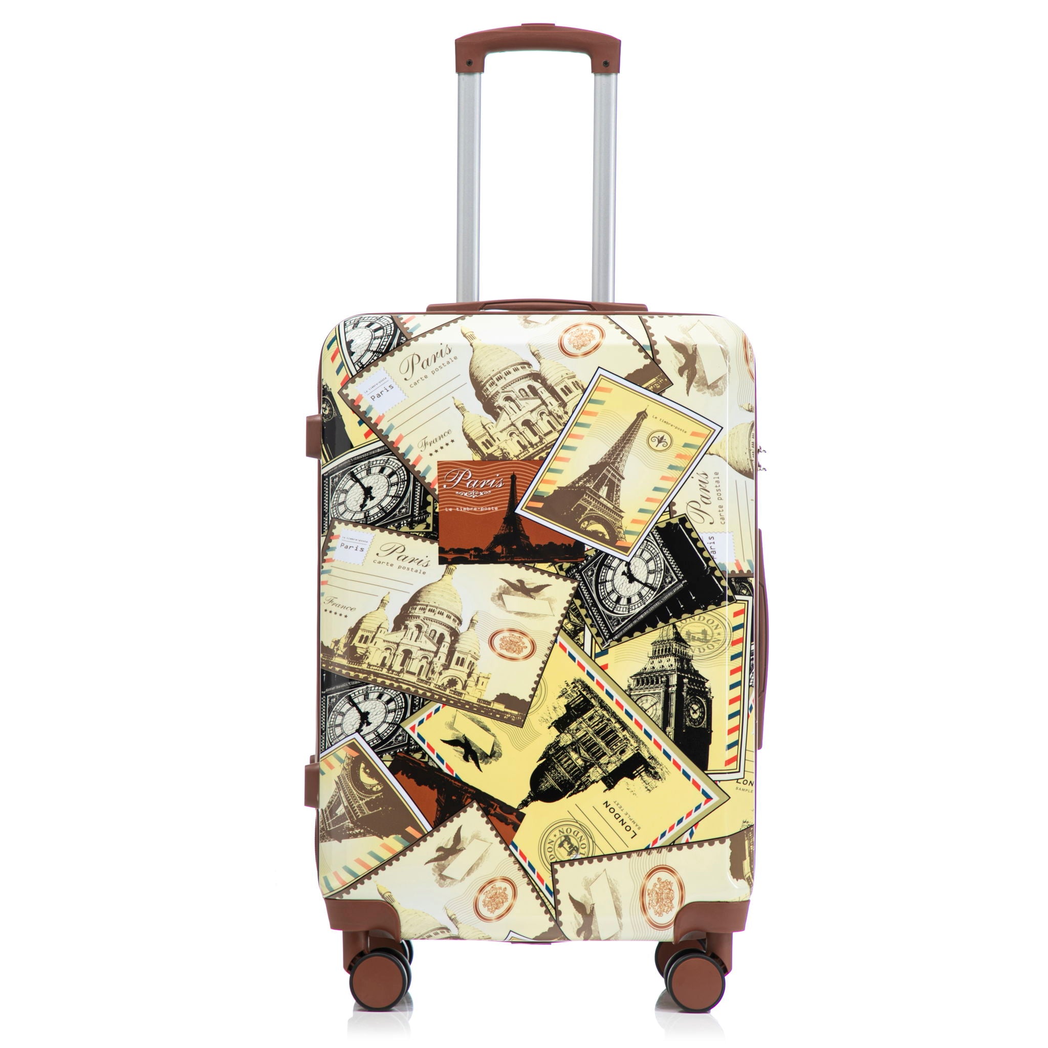 3 Piece Spinner Luggage Set 20" / 24" / 28" With Combination Lock And Silent Wheels - Black / Vintage