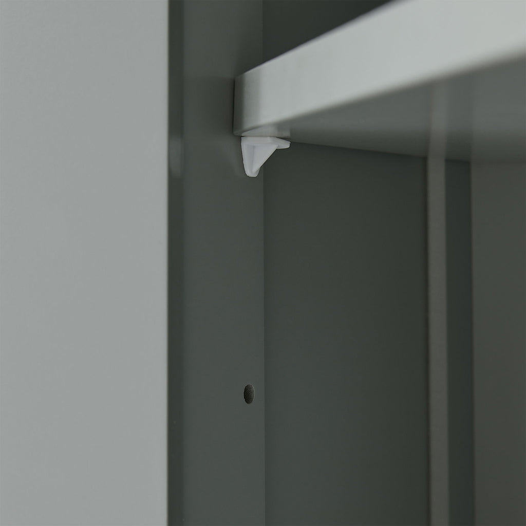 Triangle Corner Bathroom Cabinet With Adjustable Shelf, Storage Unit - Gray