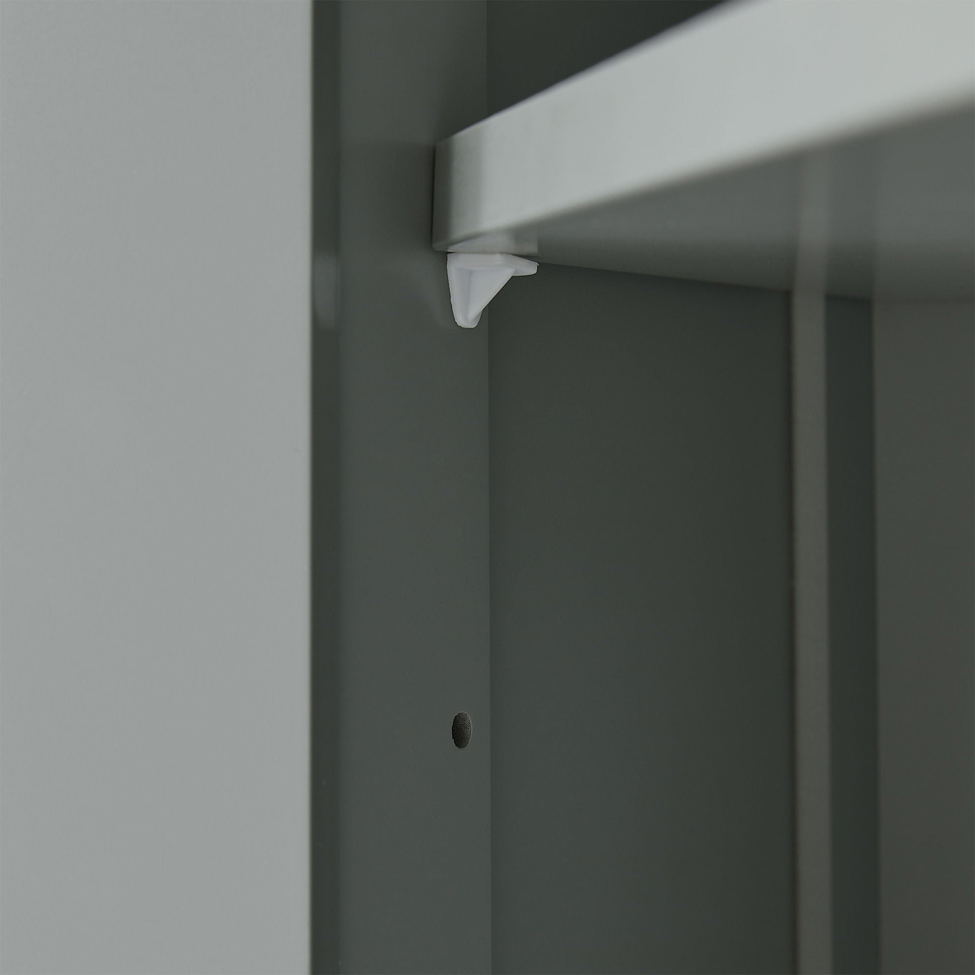 Triangle Corner Bathroom Cabinet With Adjustable Shelf, Storage Unit - Gray