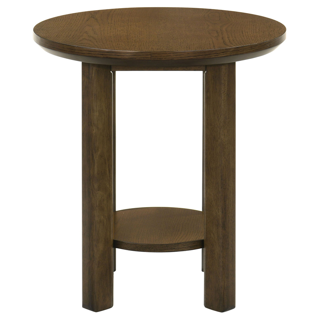 Crispin - Round Table With Lower Shelf
