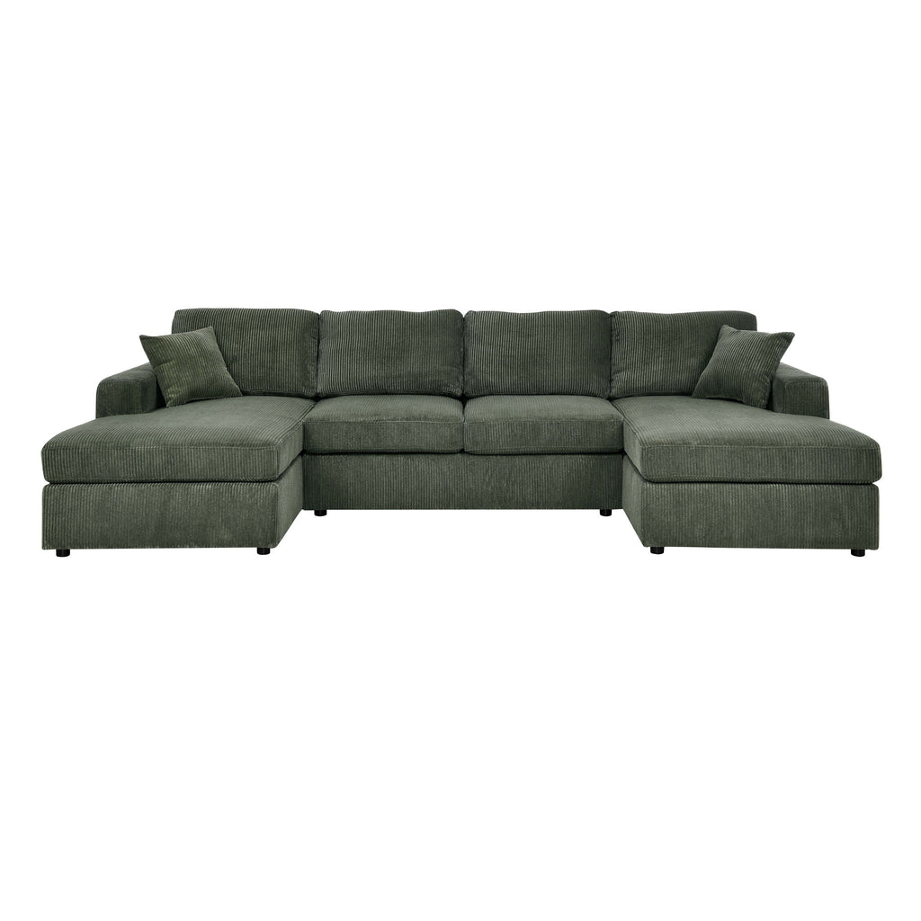 3 Piece Double Chaise Sectional Sofa